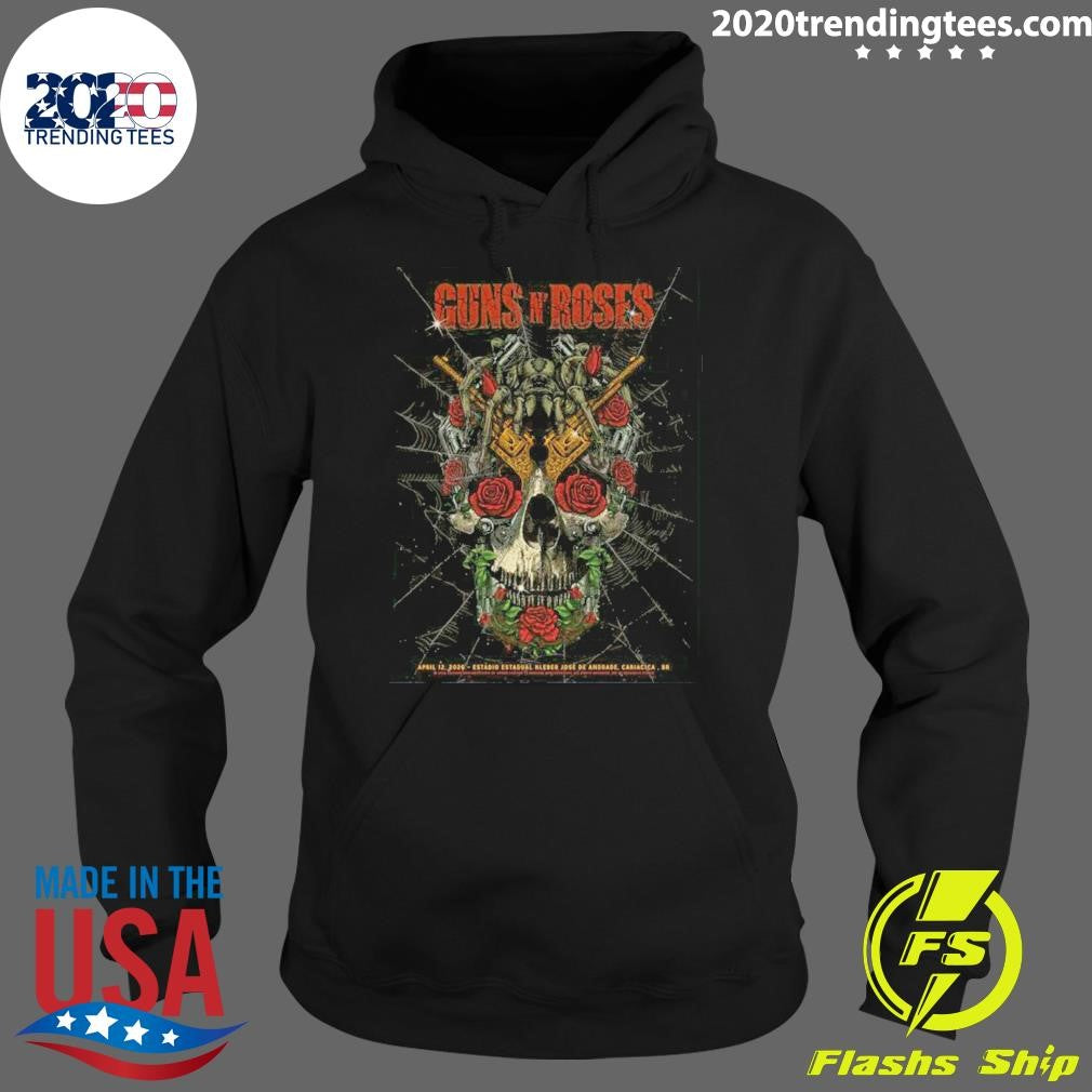 Guns N Roses Cariacica Brazil 2026 Venue Poster At Estadio Estadual Kleber Jose De Andrade On April 12 2026 Spider Web Skull Art Shirt