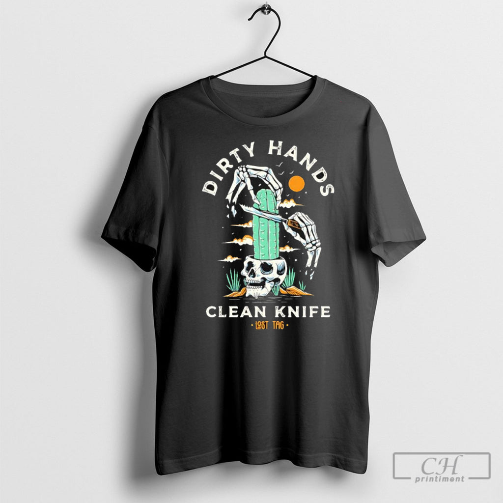 Halloween Skull Dirty Hands Clean Knife Shirt Sweater