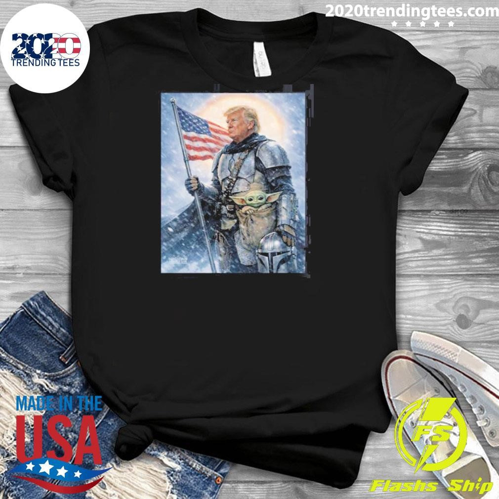 Happy Star Wars Day 2026 Donald Trump And Grogu May The 4th Be With You The Mandalorian And Grogu Style Shirt