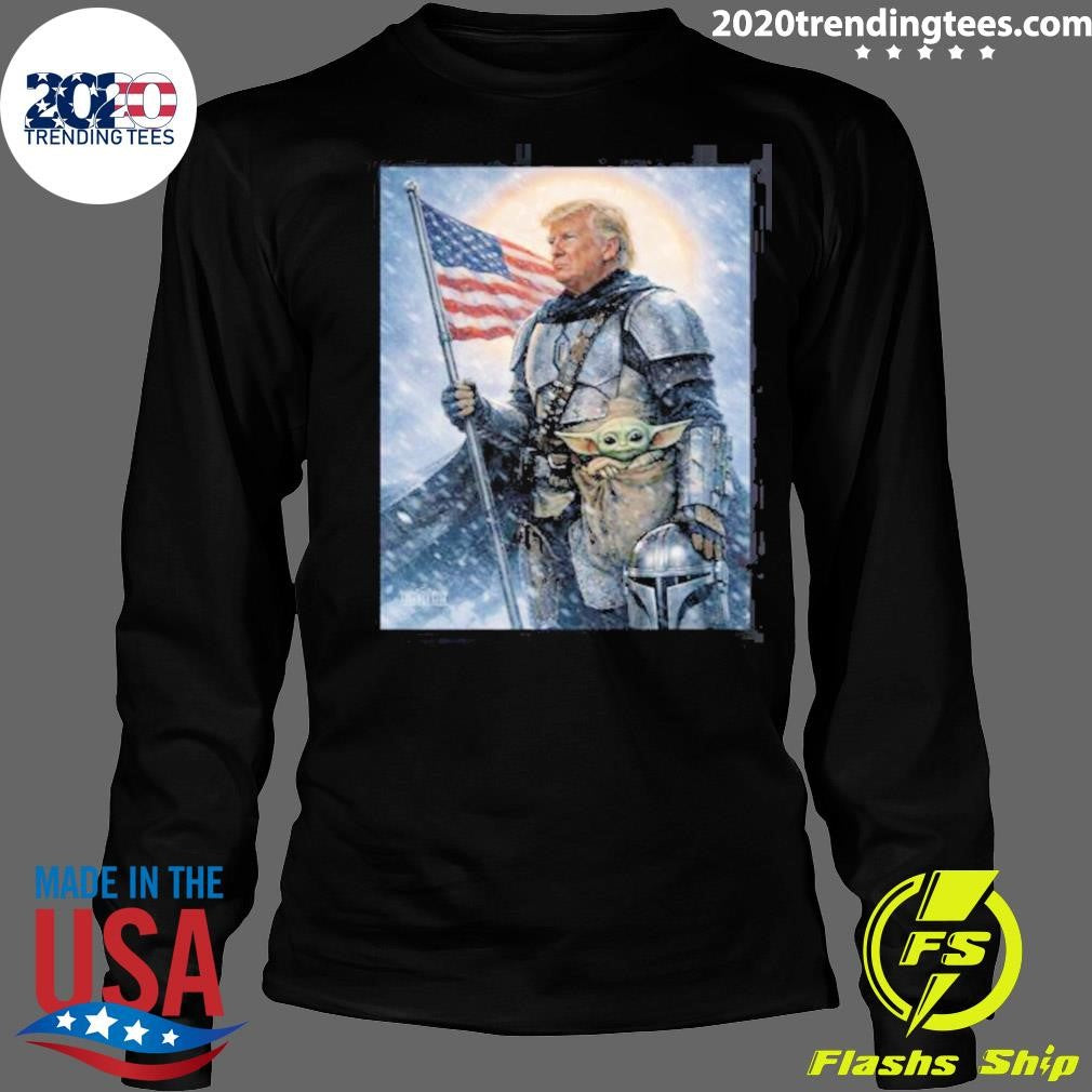 Happy Star Wars Day 2026 Donald Trump And Grogu May The 4th Be With You The Mandalorian And Grogu Style Shirt