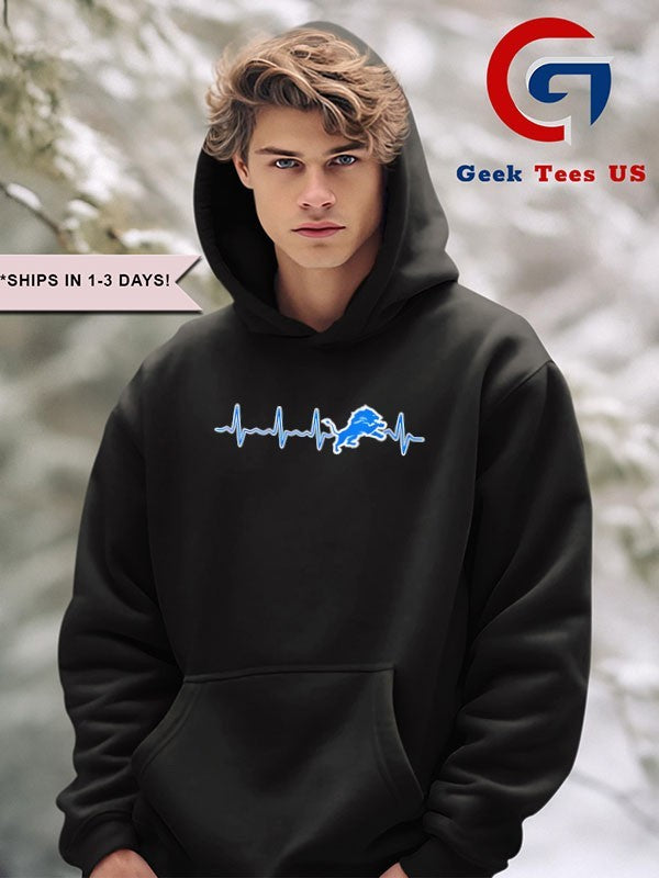 Heartbeat Love Detroit Lions Football logo shirt