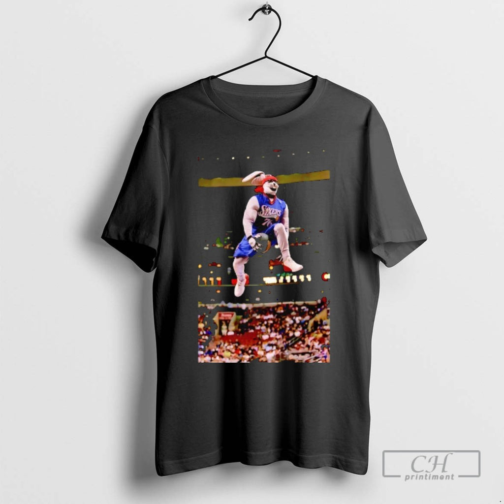 Hip Hop Mascot Playing Basketball Philadelphia 76ers