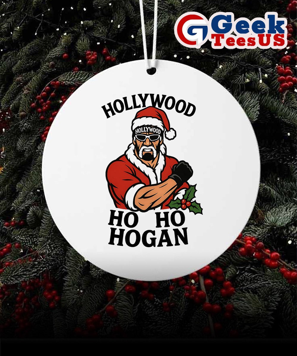 Hollywood ho ho Hogan Christmas Ornament