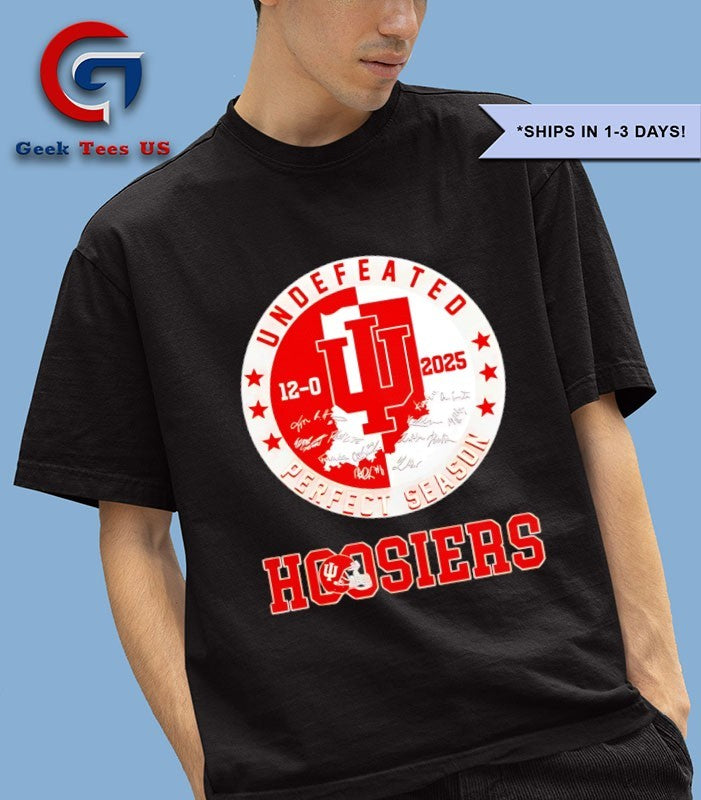 Hoosiers Undefeated 2025 Perfect Season signature T-shirt