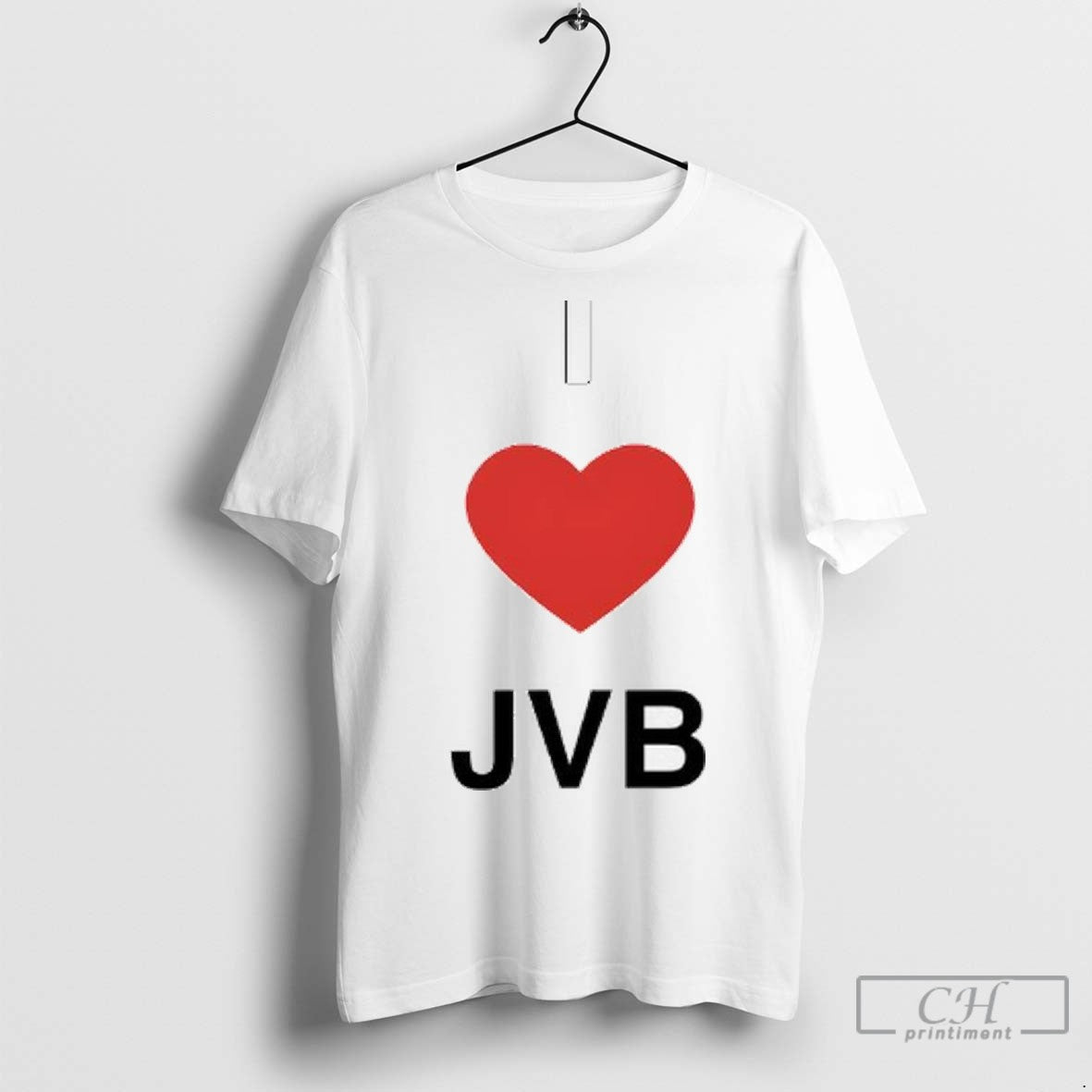 I Love Jvb White Ladies T Shirt Jpg