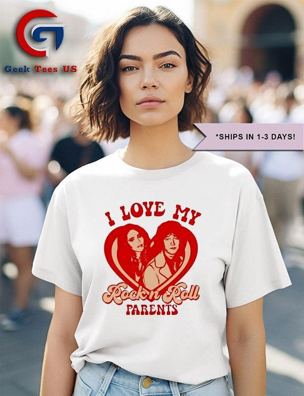 I Love My Rock N Roll Parents Heart shirt