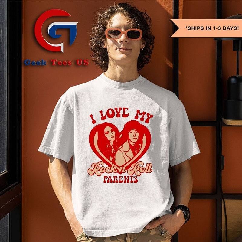 I Love My Rock N Roll Parents Heart shirt