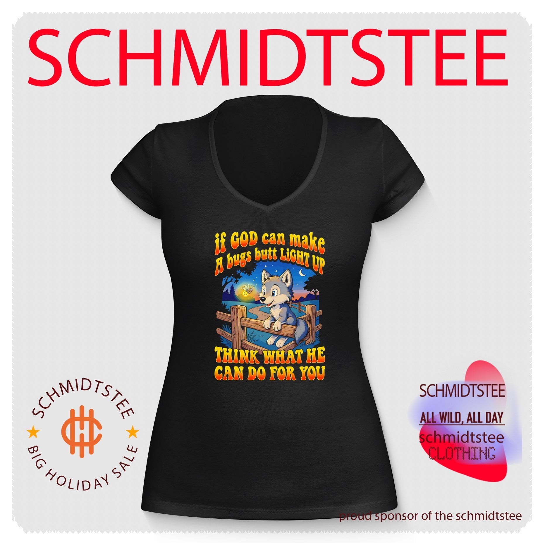 If God can make a bugs butt light up think what he can do for you cartoon wolf shirt