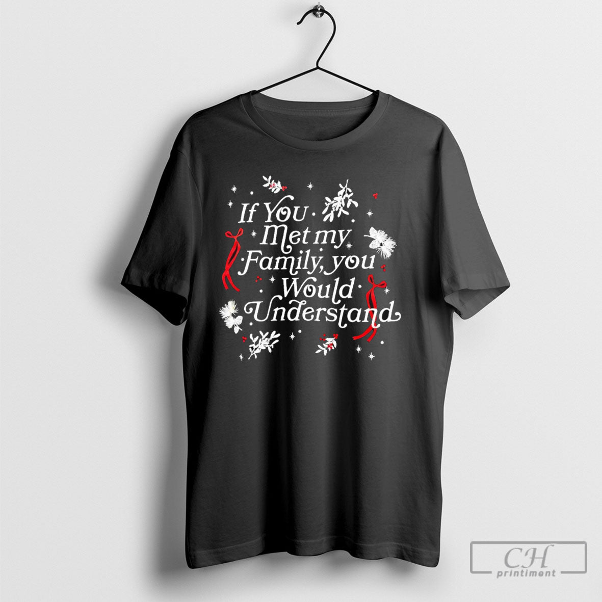 If You Met My Family You Would Understand Christmas Orament Black