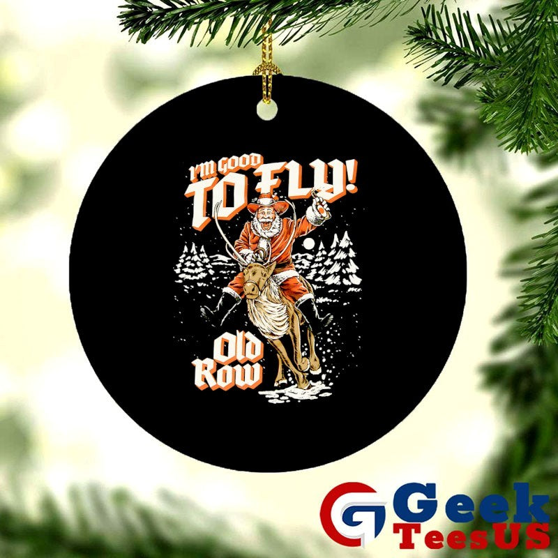 I’m good to fly Santa Claus wearing a cowboy hat and riding a reindeer shirt