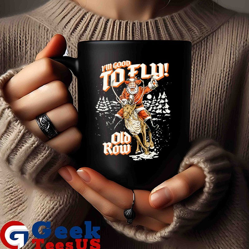 I’m good to fly Santa Claus wearing a cowboy hat and riding a reindeer shirt