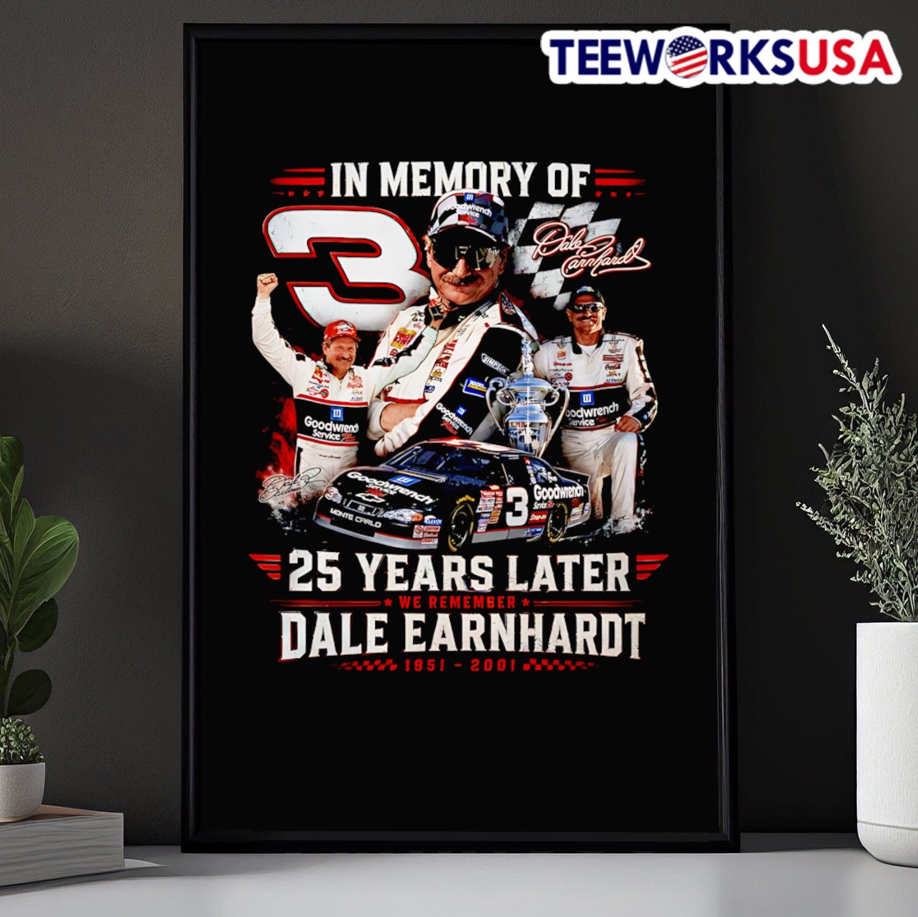 In Memory Of 3 25 Years Later We Remember Dale Earnhardt 1951 2001 Shirt