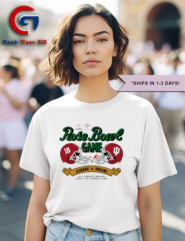Indiana vs Alabama 2026 Rose Bowl Playoff Quarterfinal H2h shirt