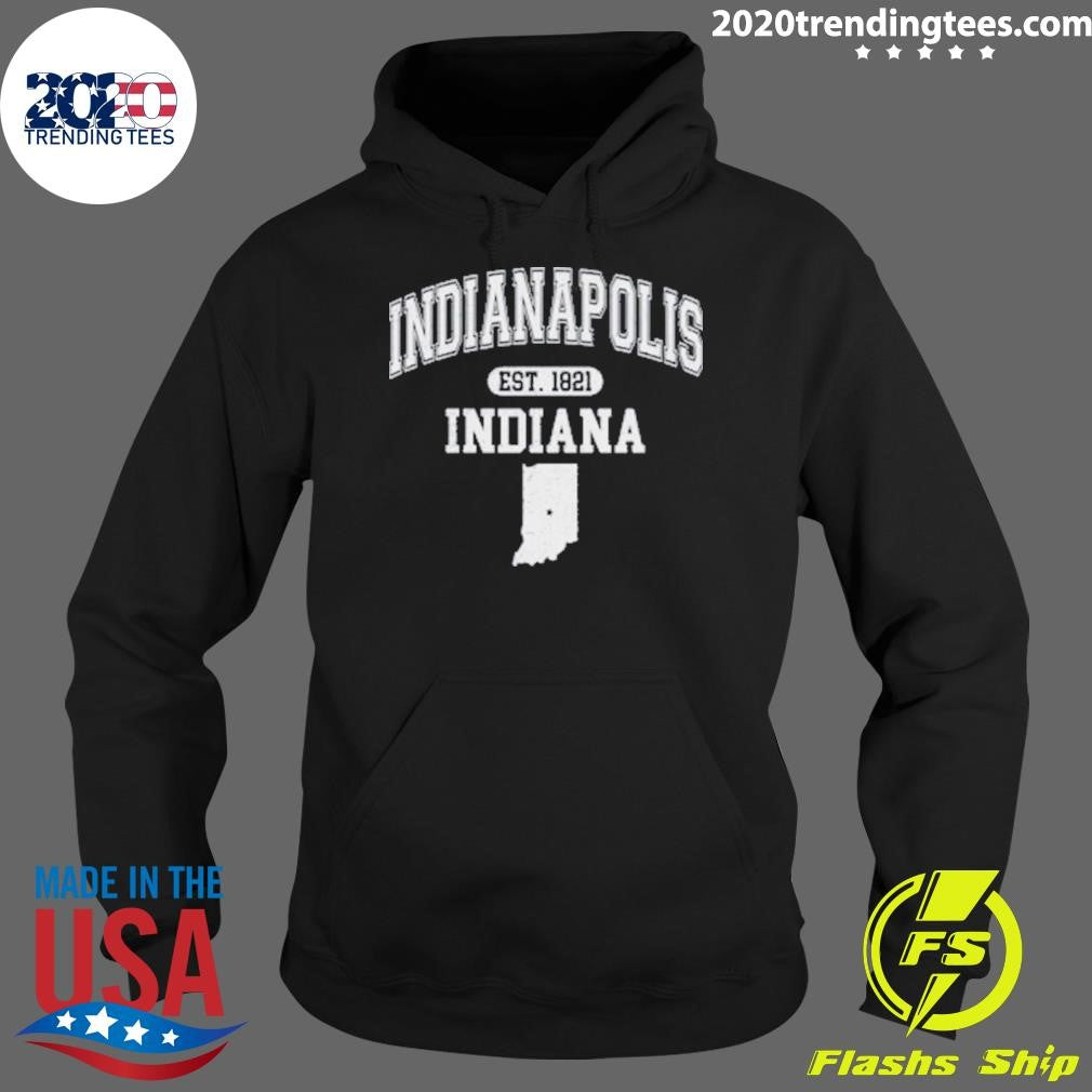 Indianapolis Indiana Est 1821 Varsity Shirt