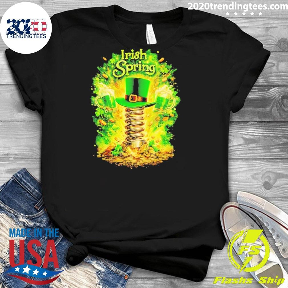 Irish Spring Leprechaun Hat And Gold Coin Graphic Shirt