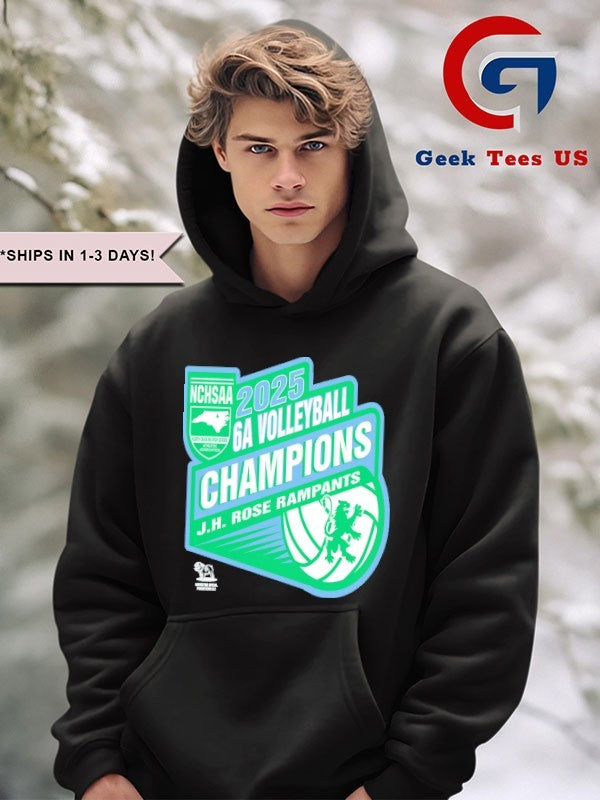 J.H. Rose Rampants NCHSAA 6A Volleyball Champions 2025 T-shirt