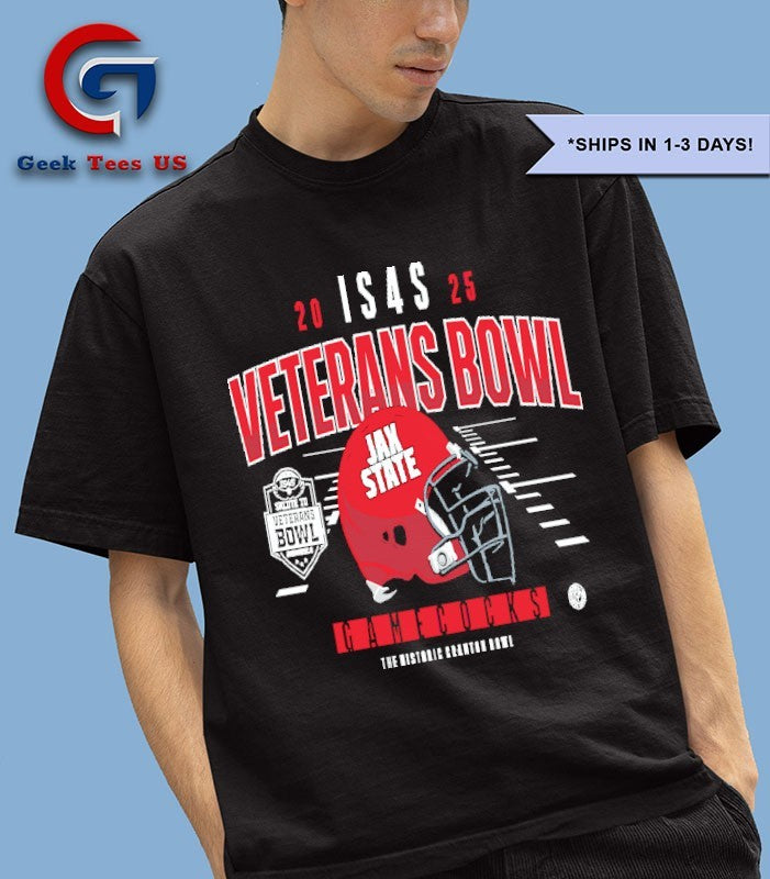 Jacksonville State Gamecocks 2025 IS4S Salute to Veterans Bowl helmet T-shirt