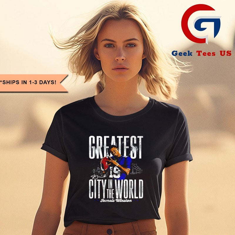 Jameis Winston New York Giants Greatest City in the World signature shirt