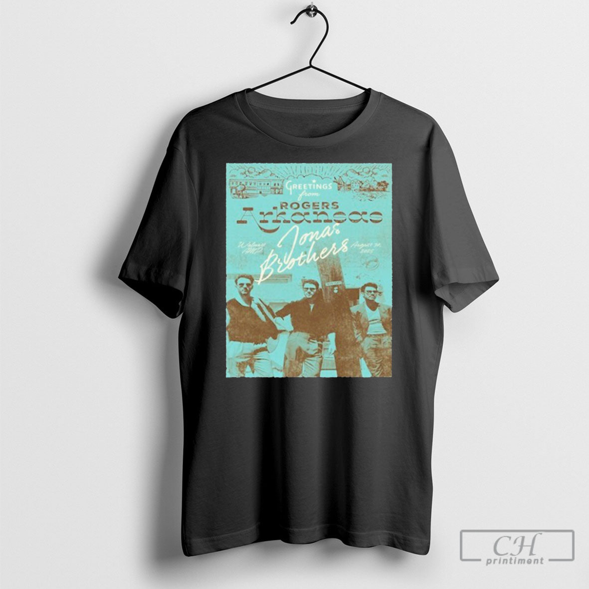 Jonas Brothers 08 30 2025 Greetings From Rogers Ar Tee Shirts