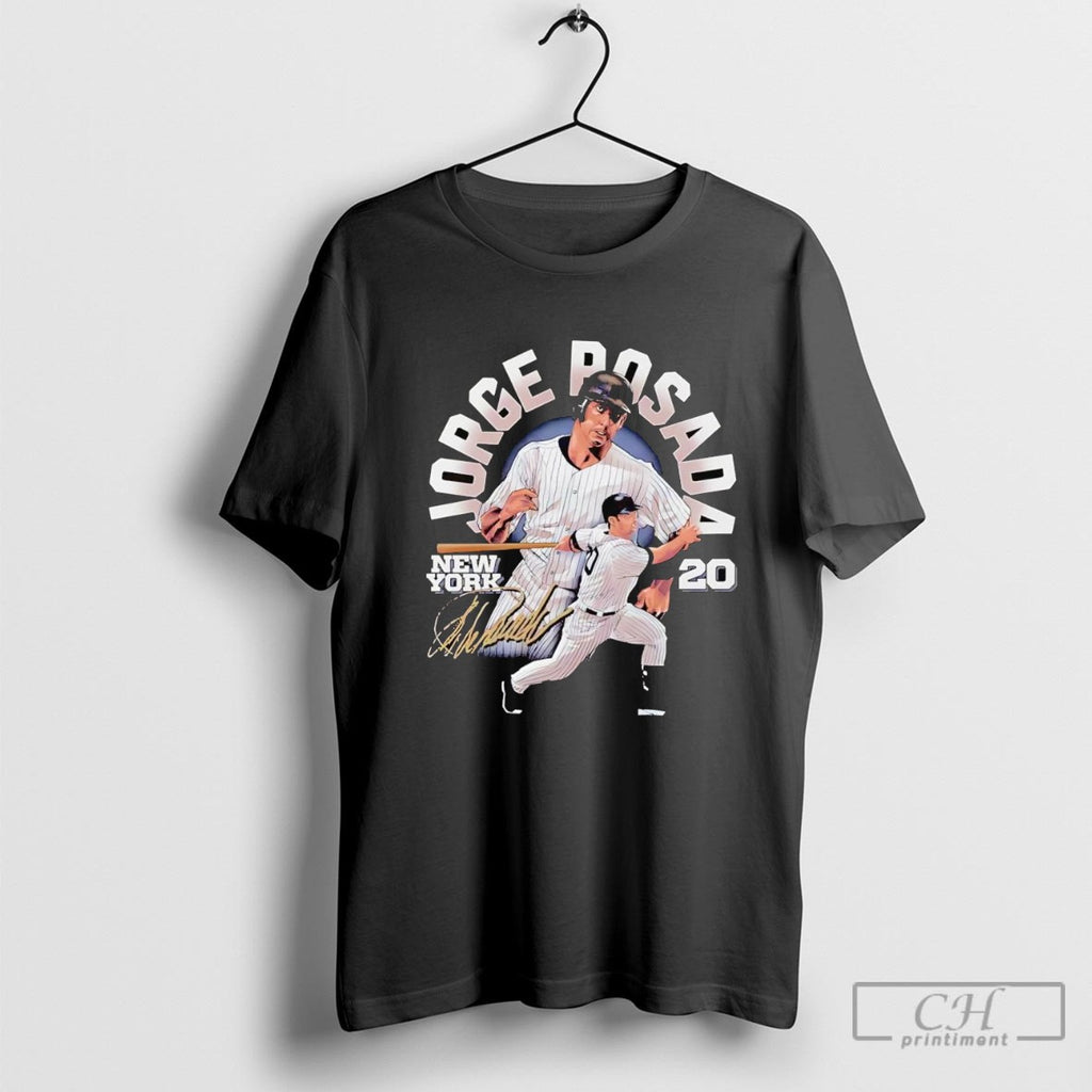 Jorge Posada Graphic Signature Ny Yankees Shirt Sweater