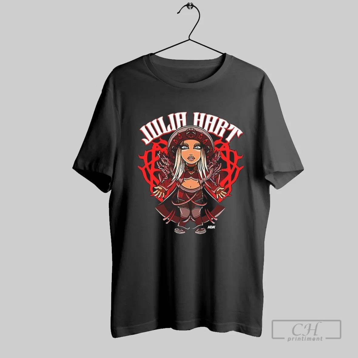 Julia Hart Aew Wrestling Chibi Cartoon T Shirt