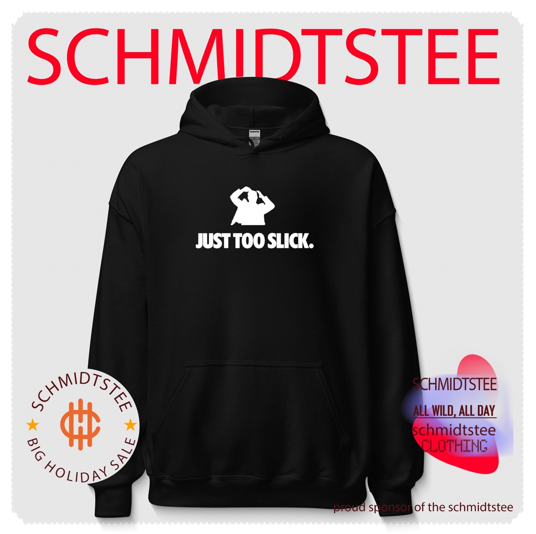 Just too slick human silhouette graphic shirt