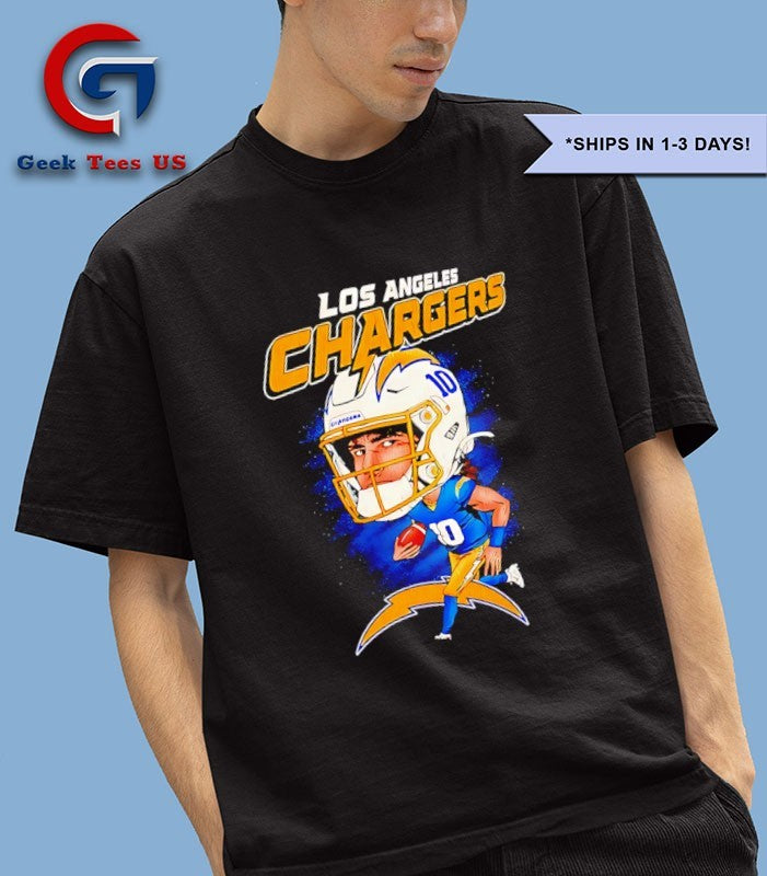 Justin Herbert player Los Angeles Chargers caricature T-shirt
