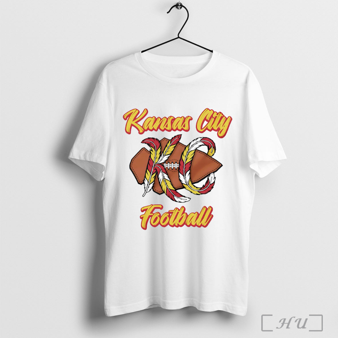Kansas City Football Feathers T Shirt