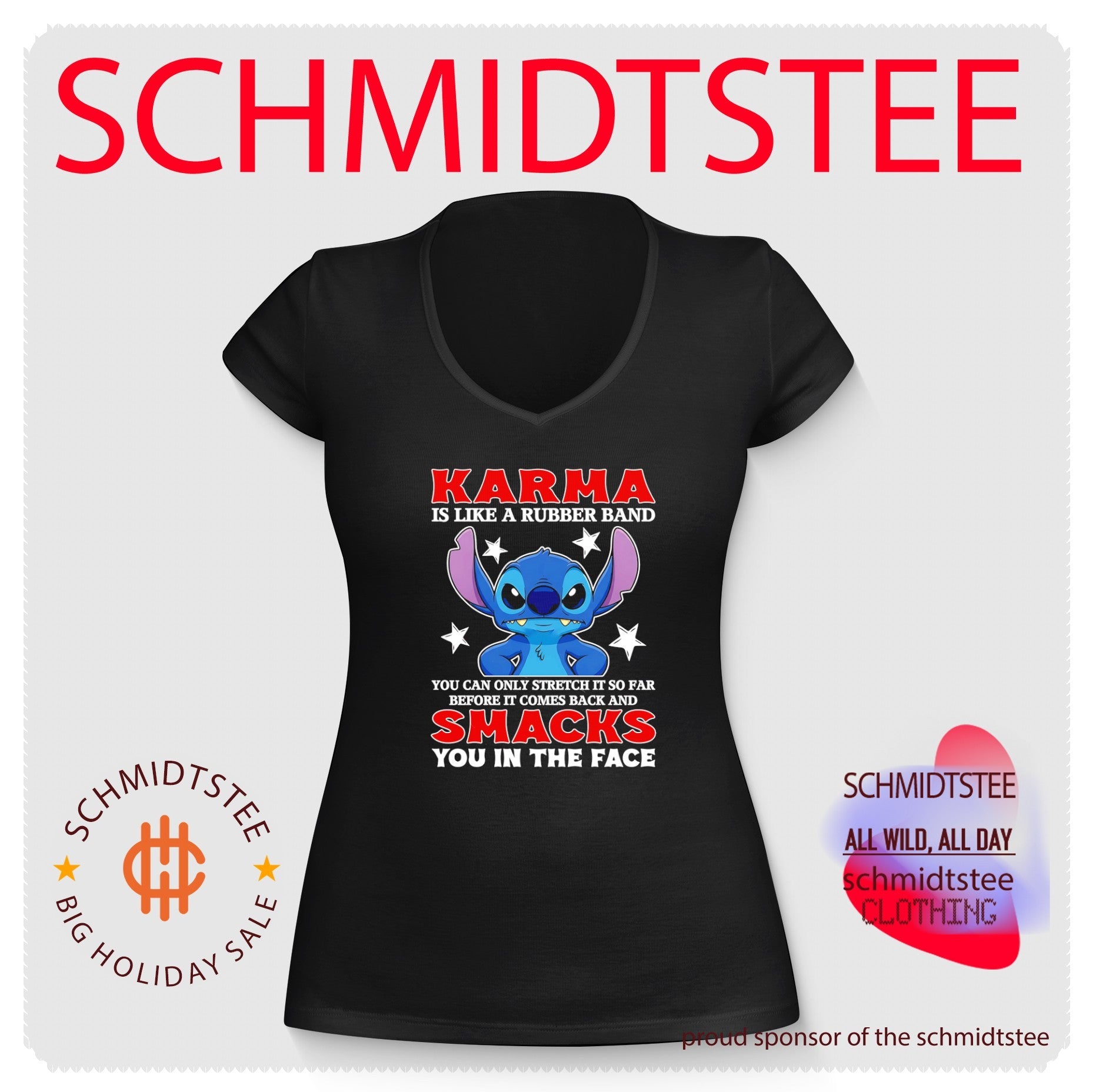 Karma Is Like a Rubber Band Stitch Quote shirt