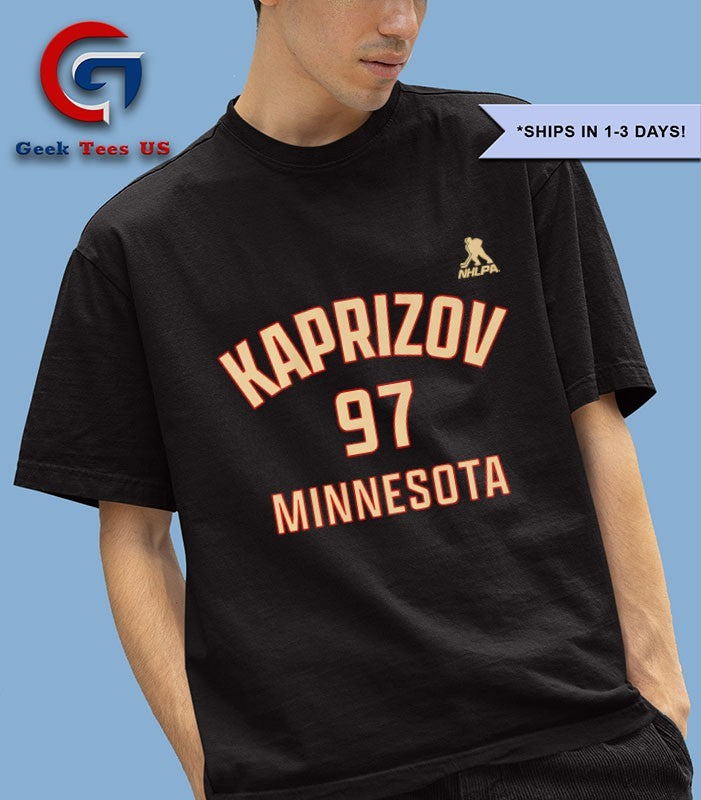 Kirill Kaprizov 97 player Minnesota Wild NHLPA shirt
