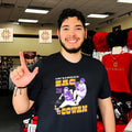 LSU baseball Zac Cowan number 26 leg lift pose shirt