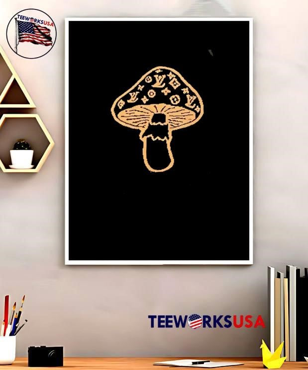 LV Mushroom Embroidery Black shirt
