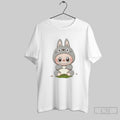Labubu Cute Totoro Holding A Leaf T Shirt
