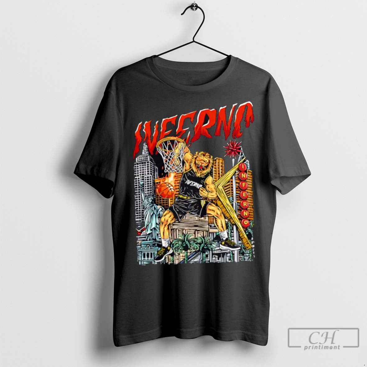 Las Vegas Inferno Fire In The Paint Long Sleeve T Shirts Jpg