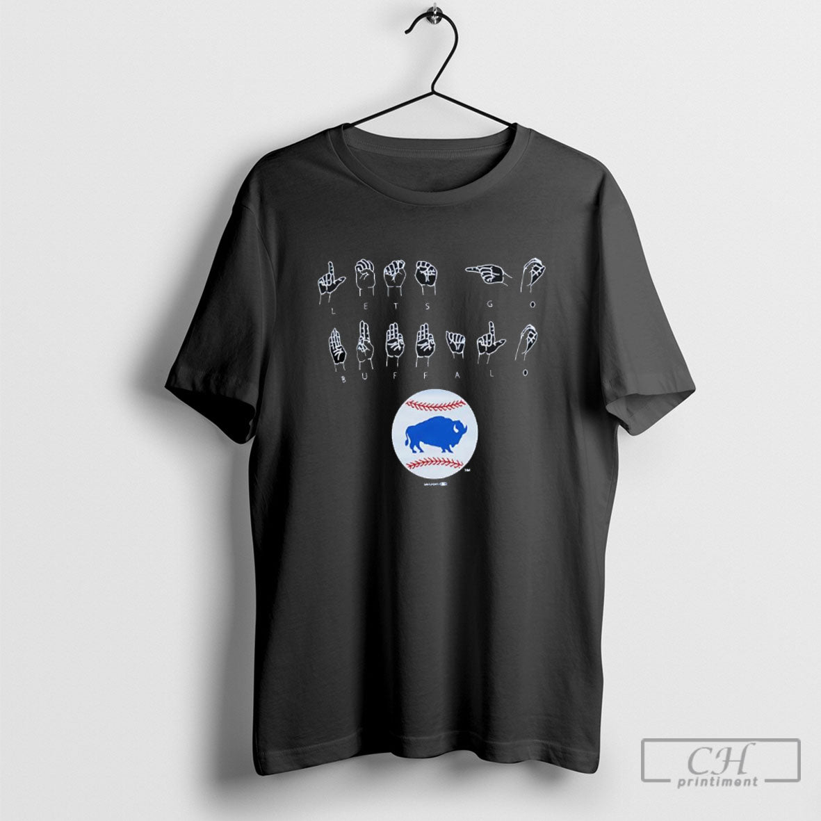 Lets Go Buffalo Bisons Logo With American Sign Language Shirt Sweater