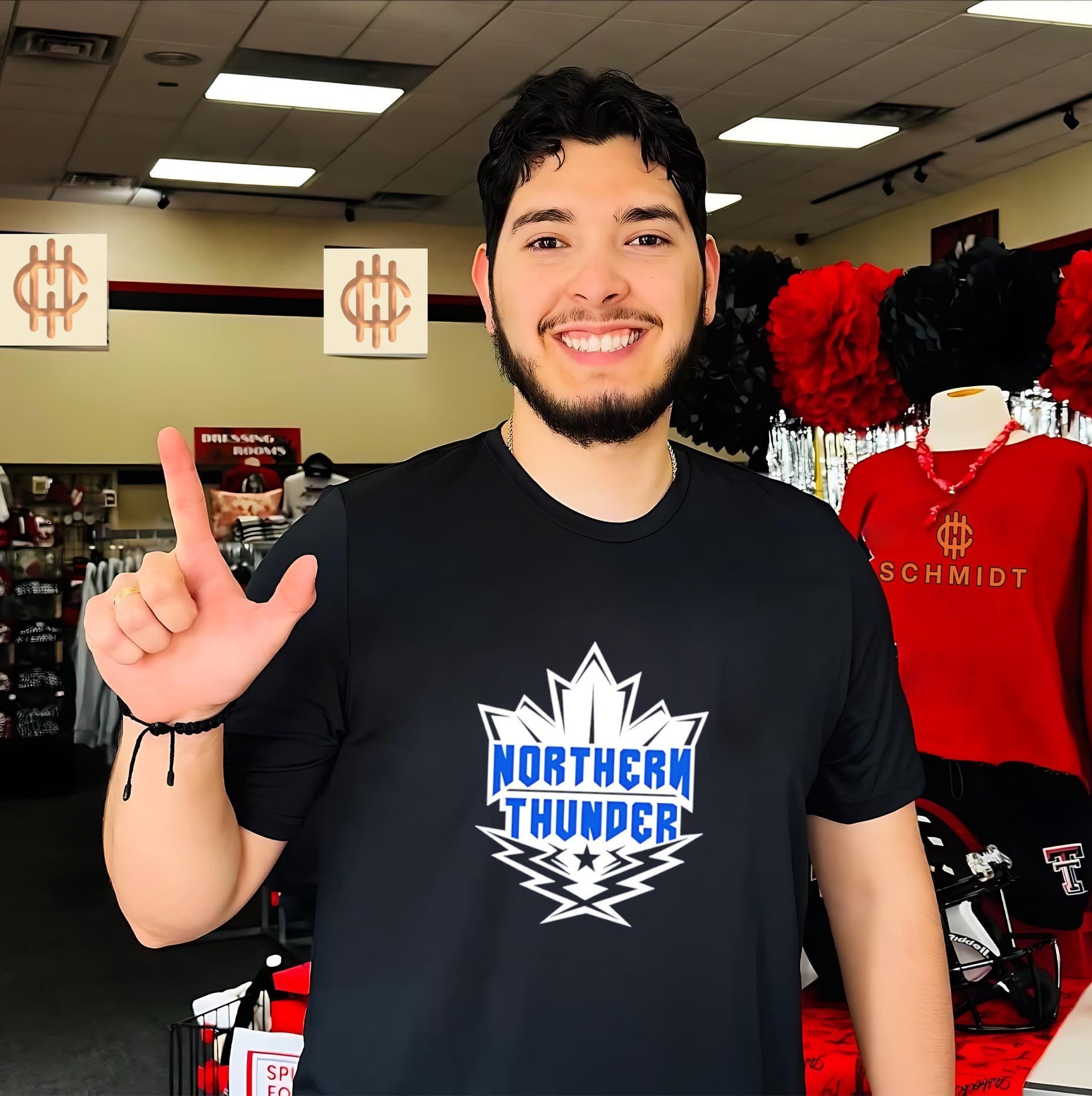 London Lighting Northern Thunder maple background shirt