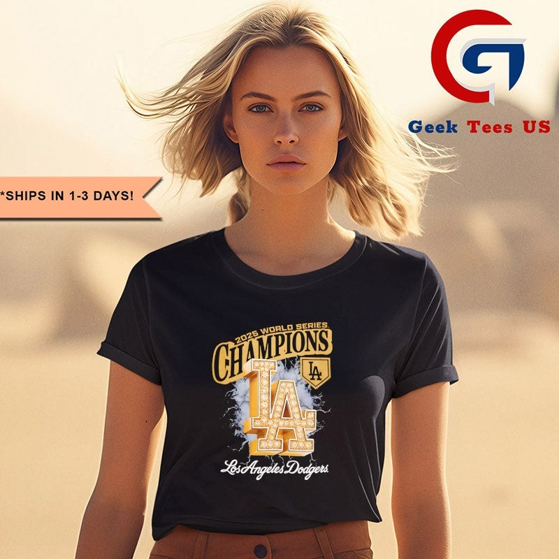 Los Angeles Dodgers 2025 World Series Champions logo T-shirt
