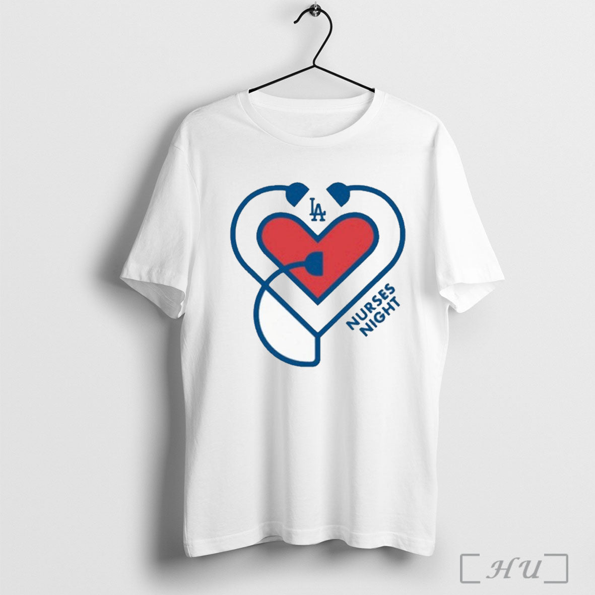 Los Angeles Dodgers Nurses Night Heart T Shirt