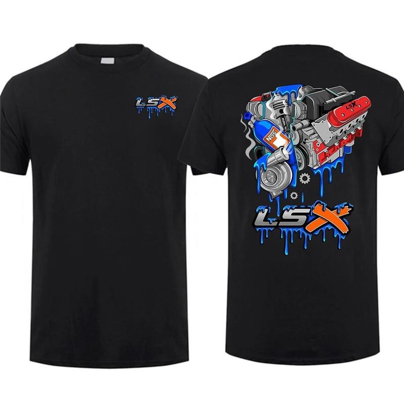 Lsx Engines N2o Sided Lsx Car Parts Menswear Car Parts Short Sleeve (1)