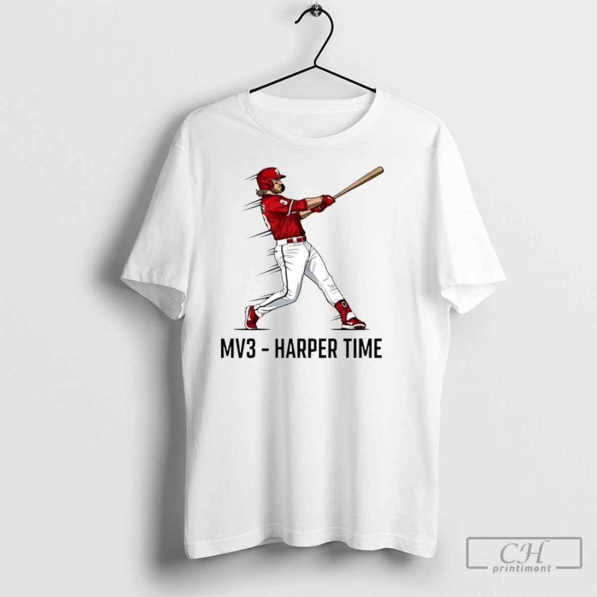 Mv3 Harper Time Baseball Fan Bryce Harper Action Posters White Shirt