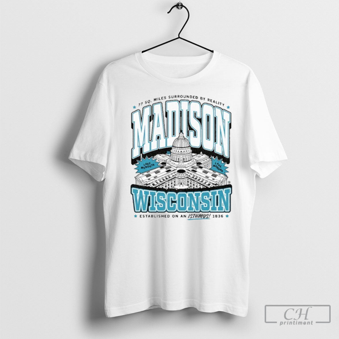 Madison Wisconsin Max Collegiate Shirt Tee