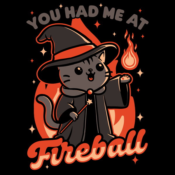 Magical Fireball Cat Rpg Wizard