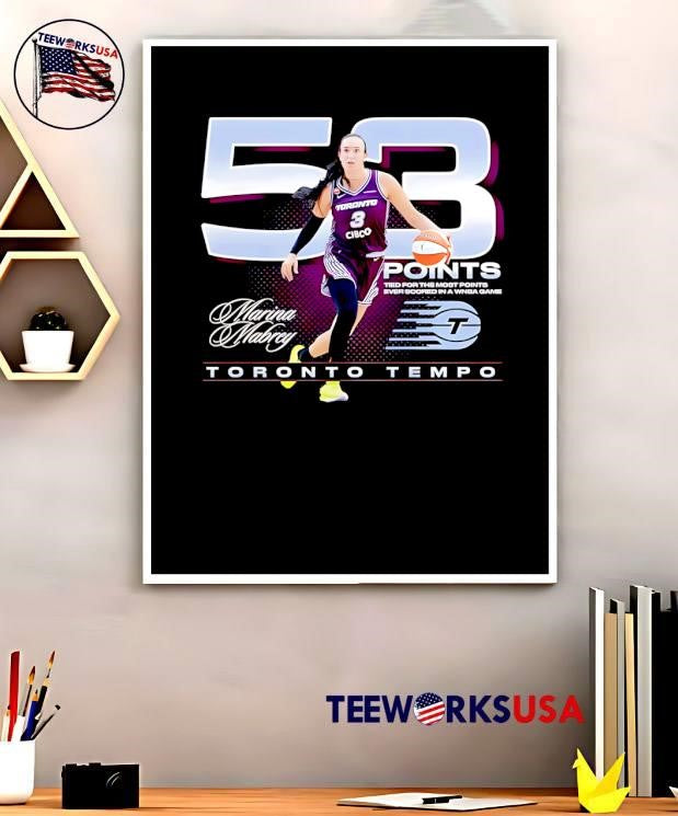 Marina Mabrey 53 Points Tied for the Most Ever Scored in a WNBA Game Toronto Tempo shirt