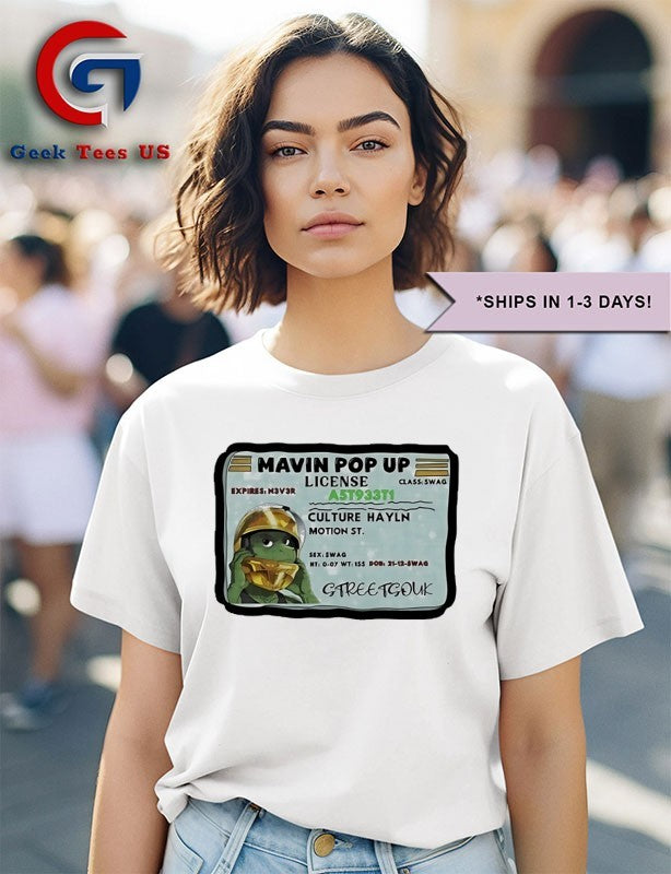 Mavin Pop Up License shirt