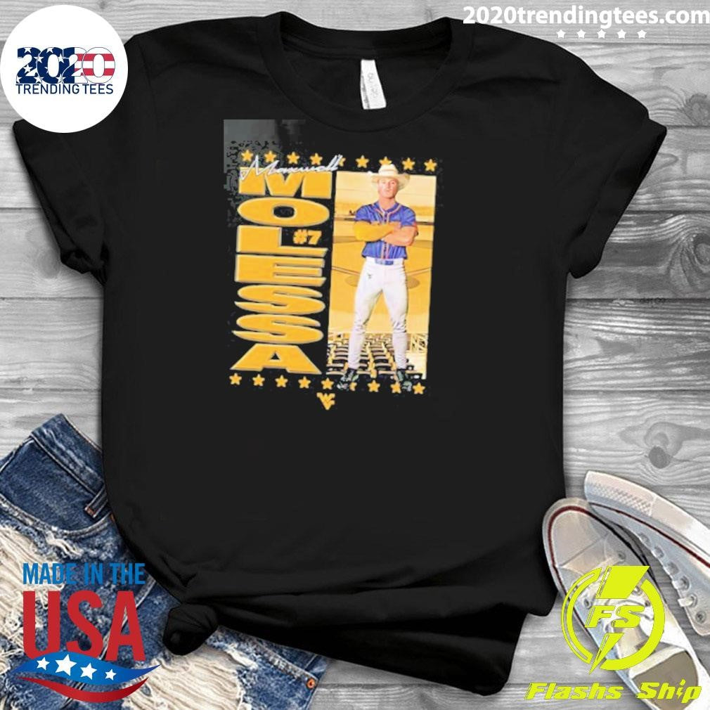 Maxwell Molessa 7 West Virginia University Baseball Graphic Shirt