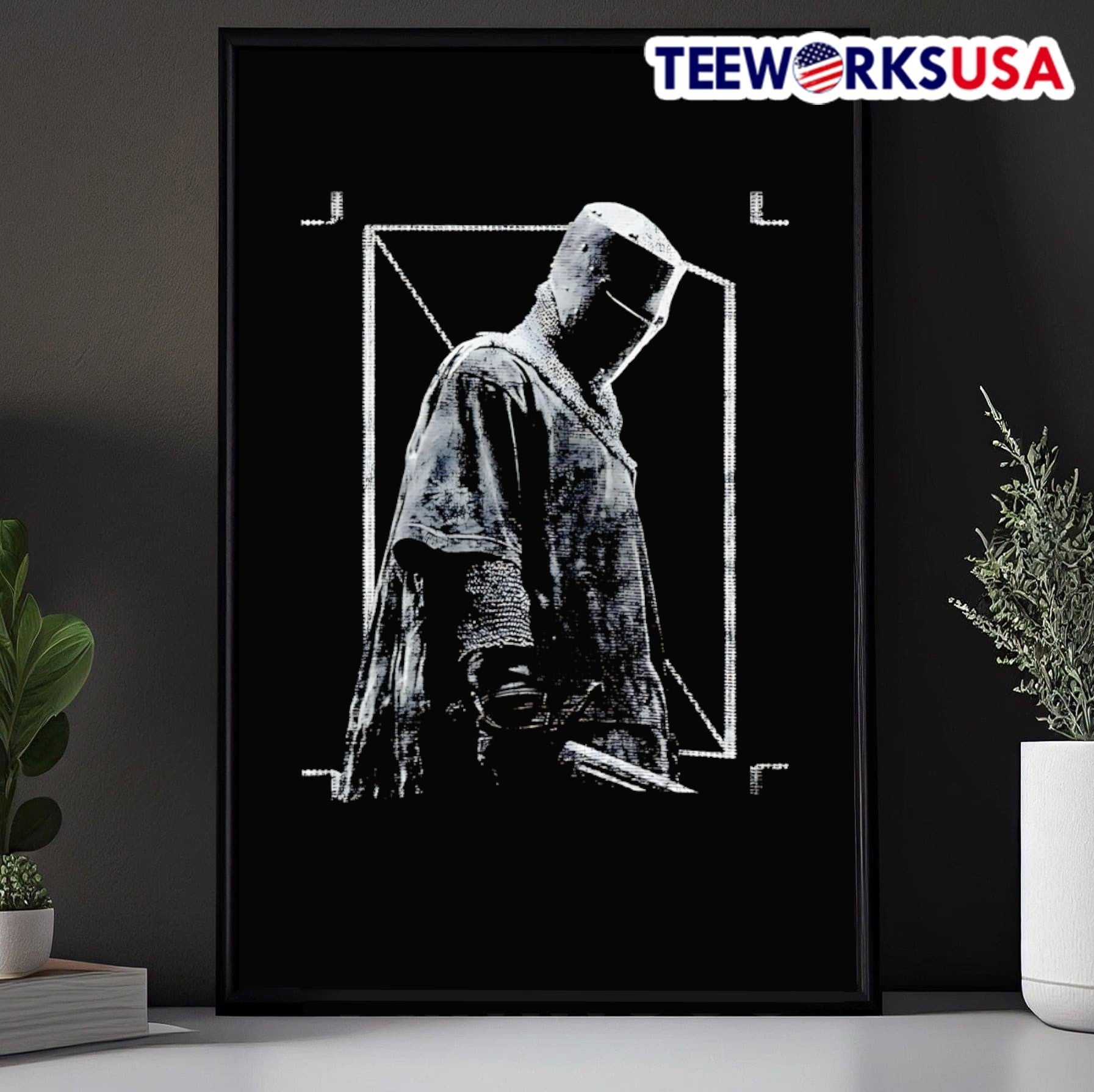 Medieval Knight Standing In A Frame Shirt