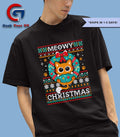 Meowy wreath ugly Christmas 2025 shirt