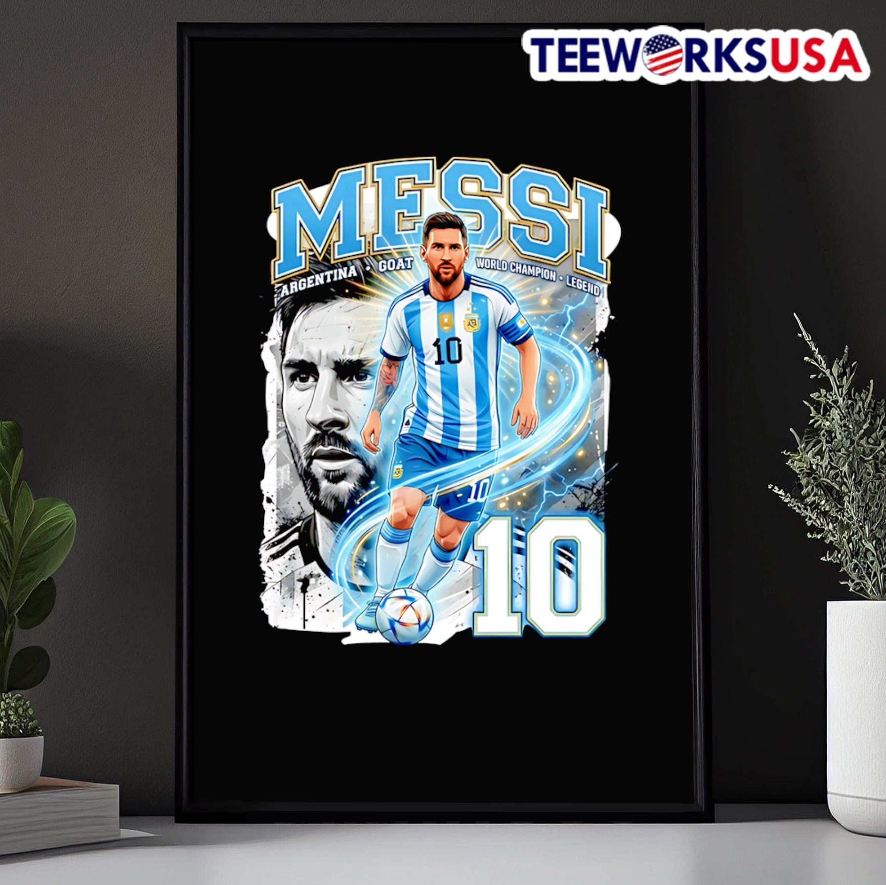Messi Argentina Goat World Champion Legend 10 Shirt