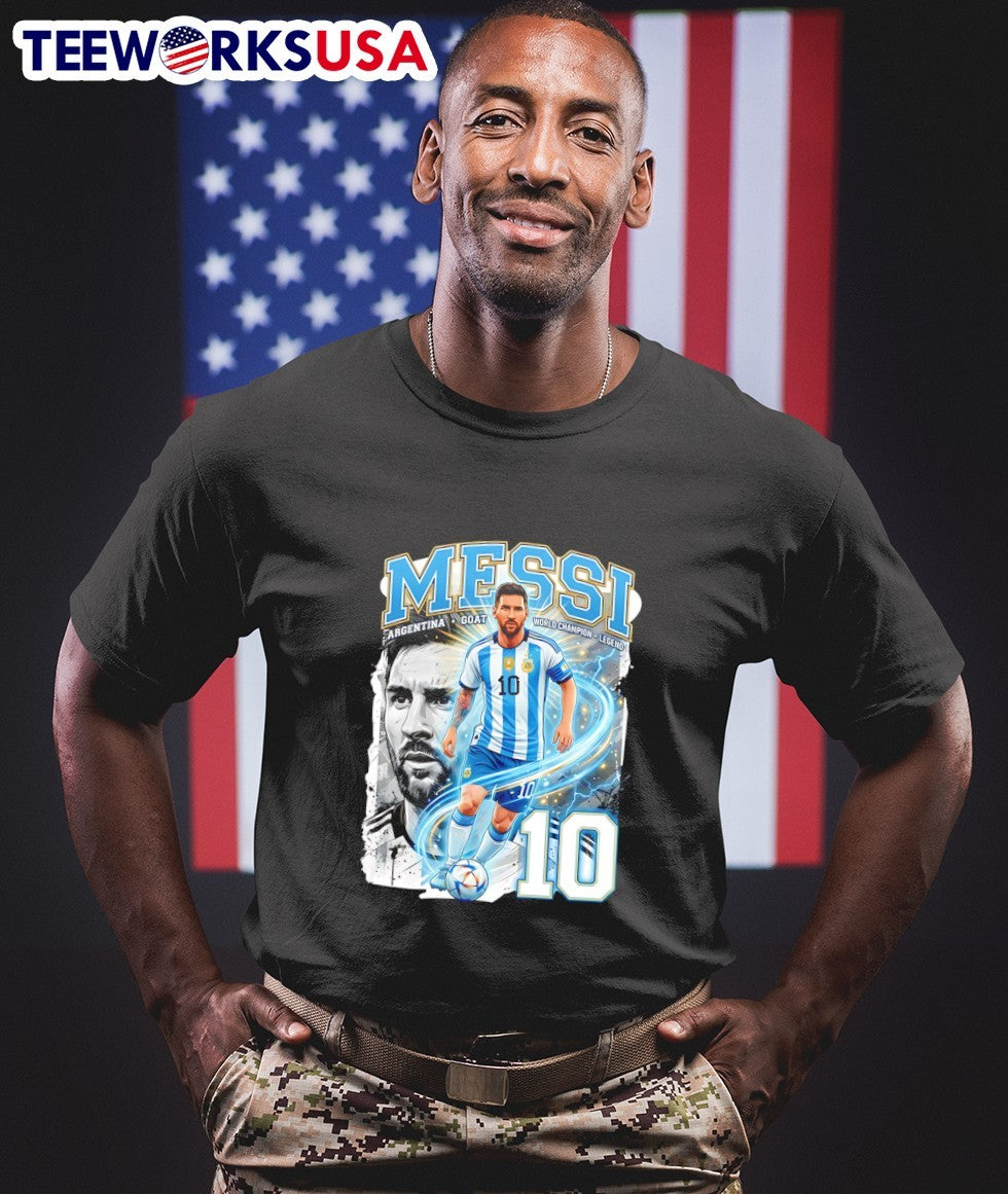 Messi Argentina Goat World Champion Legend 10 Shirt