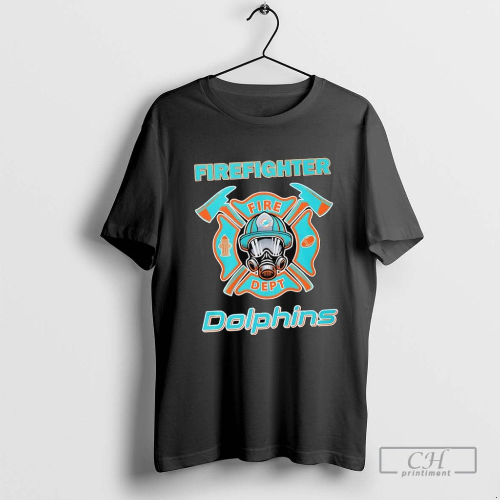 Miami Dolphins Firefighter Fire Dept Logo